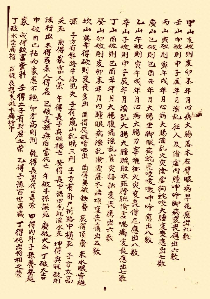 风水类古本口诀《分金论》