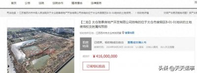 ​苏州太仓恒大文化旅游城的住宅地块被拍卖，4.16以成交