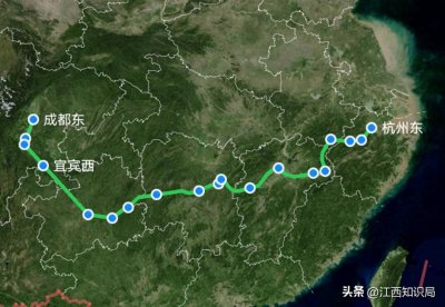 ​G2187次列车由成都东至杭州东，绕行贵阳、黄山等