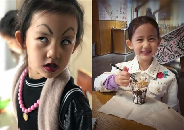 黄磊晒小女儿近照,闭眼啃大苹果的样子萌翻众人