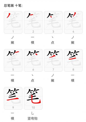 笔画大全表田字格(笔画大全表练字)-第1张图片-